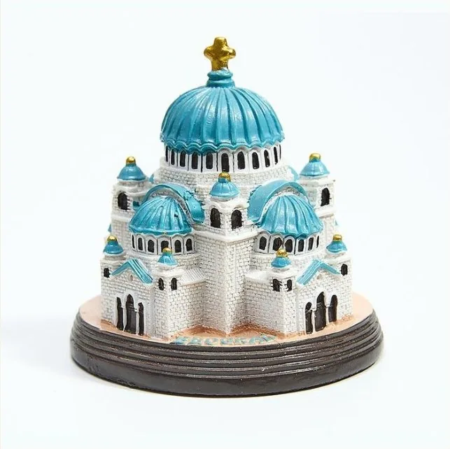 Temple of Saint Sava figurine – coloured