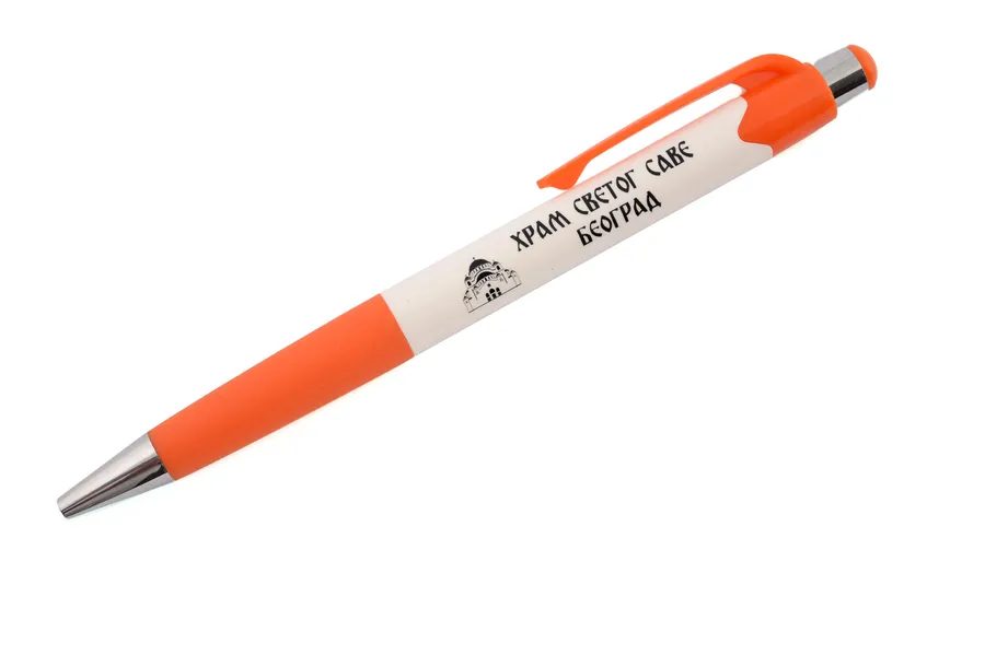 Kugelschreiber mit Aufdruck, orange