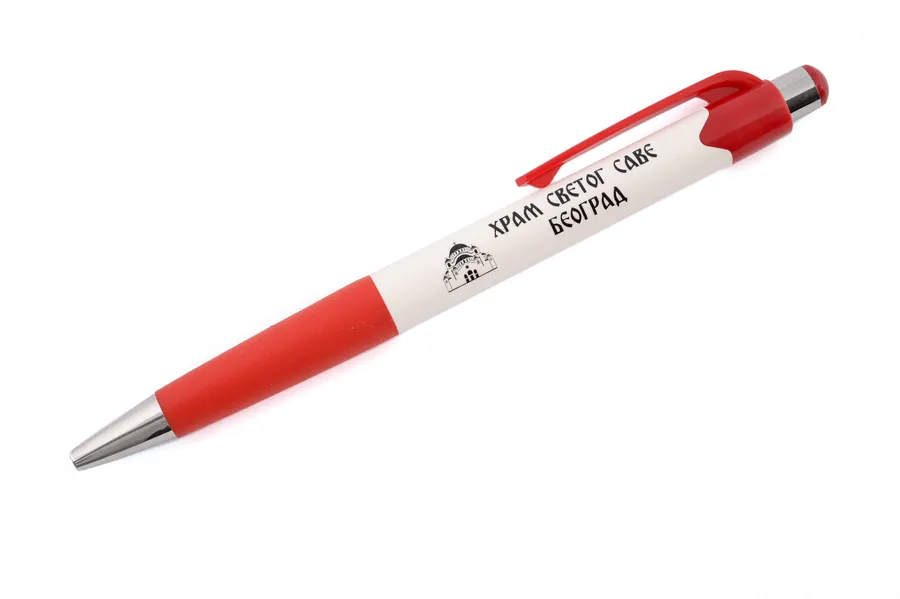 Printed ballpoint pen, red