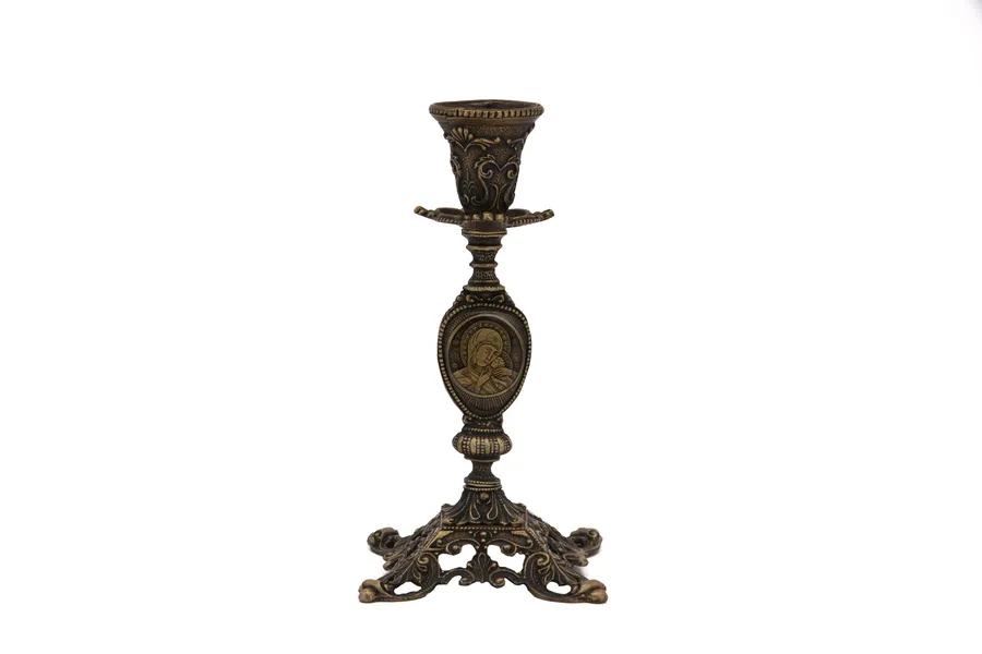 Kerzenleuchter Metallguss, Messing
