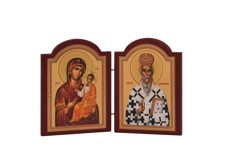 Малый деревянный складень-диптих, Св. Василий Острожский