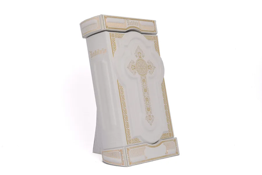 Bible with stand, white