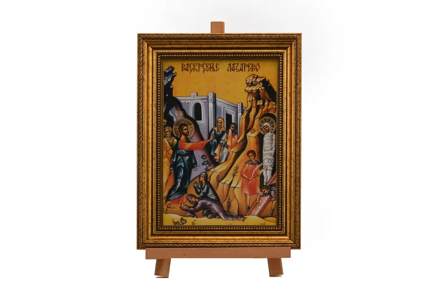 Slava-Ikone – Auferweckung des Lazarus