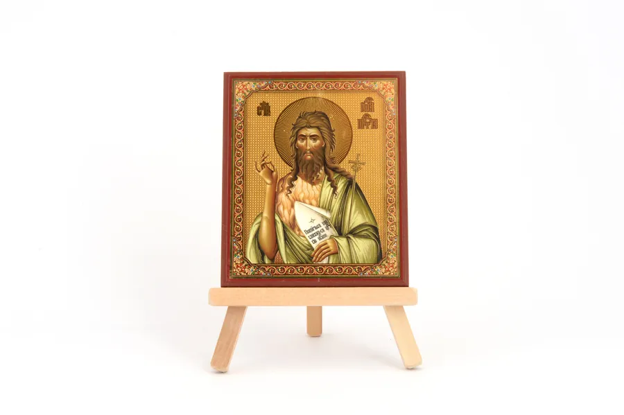 Ikone auf Holz mit Goldprägung – Hl. Johannes