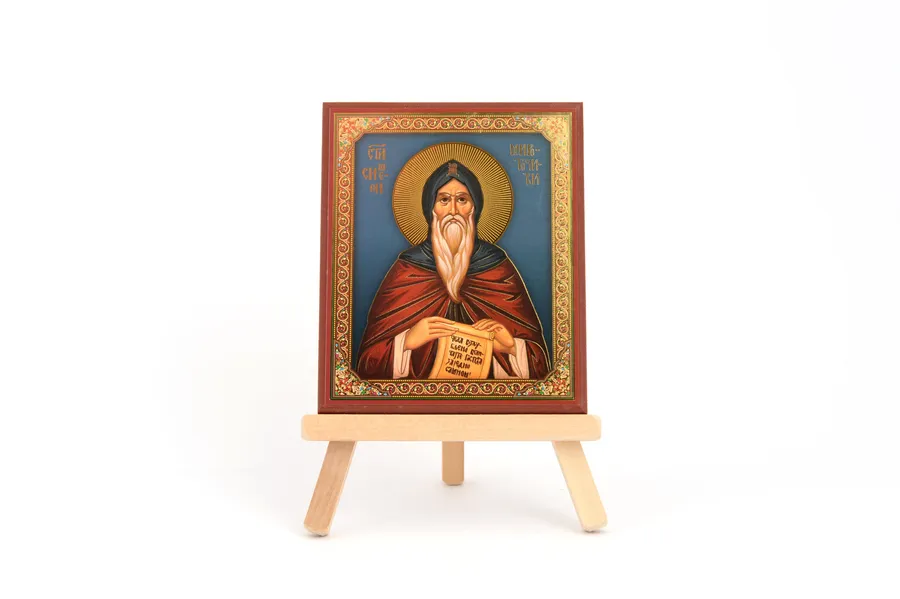 Ikone auf Holz mit Goldprägung – Hl. Simeon der Myronspendende