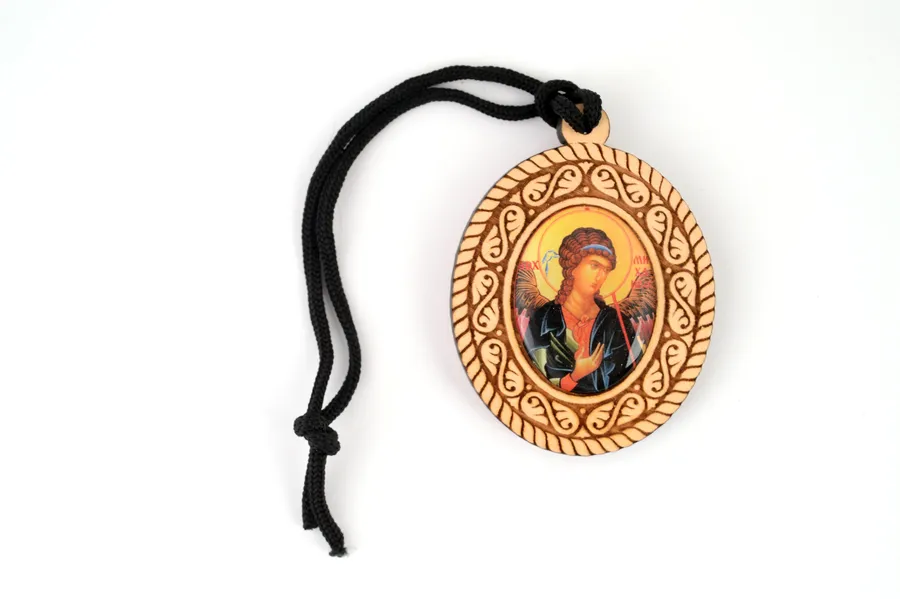Medaljon drveni za kola Sveti Arhangel Mihailo