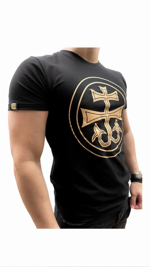 Black Cotton T-Shirt – Studenica Cross