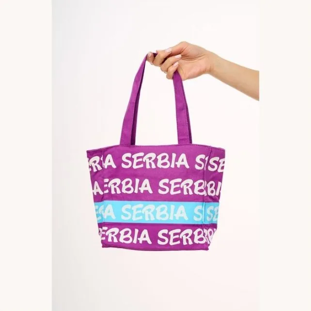 Borsa 25 × 25 cm – Serbia, viola