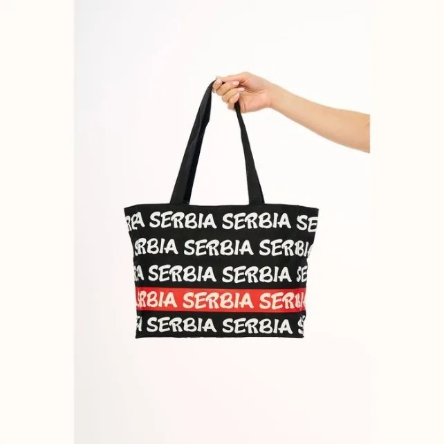 Borsa 38 × 30 cm – Serbia, nera